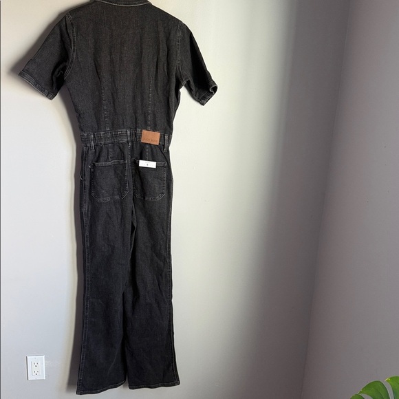 NEW JUDY BLUE | NEW TO THE CITY SHORT SLEEVE DENIM JUMPSUIT IN BLACK SMALL - Picture 3 of 13